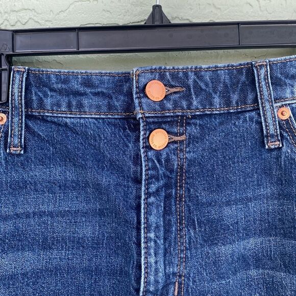 Universal Thread High-Rise Vintage Stretch Midi Jean Shorts NWT Sz 14 - Picture 5 of 13